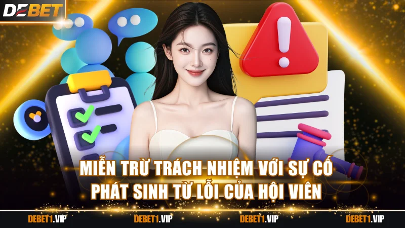Miễn trừ trách nhiệm với sự cố phát sinh từ lỗi của hội viên