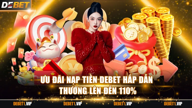 Ưu đãi nạp tiền DEBET hấp dẫn lên đến 110%